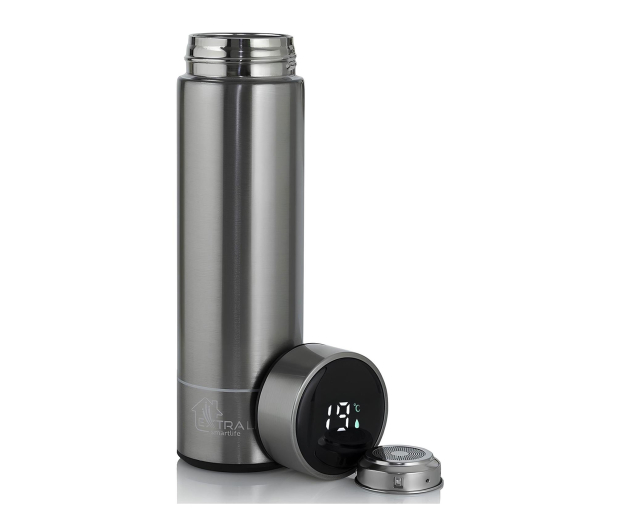 ExtraLink Travel Mug Srebrny Kubek termiczny Termos z wyświetlaczem LE - 1585415 - zdjęcie
